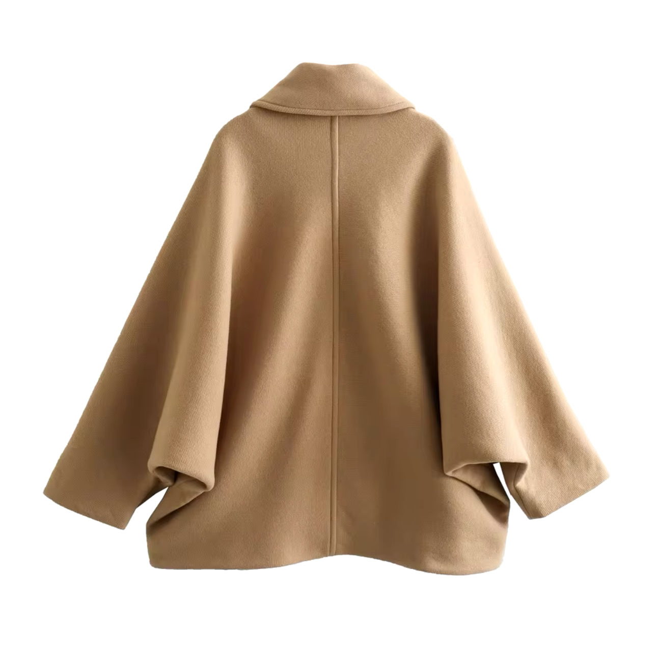 Damska Krótka Kurtka z Kołnierzem z Klapami i Asymetrycznym Zapięciem na Guziki